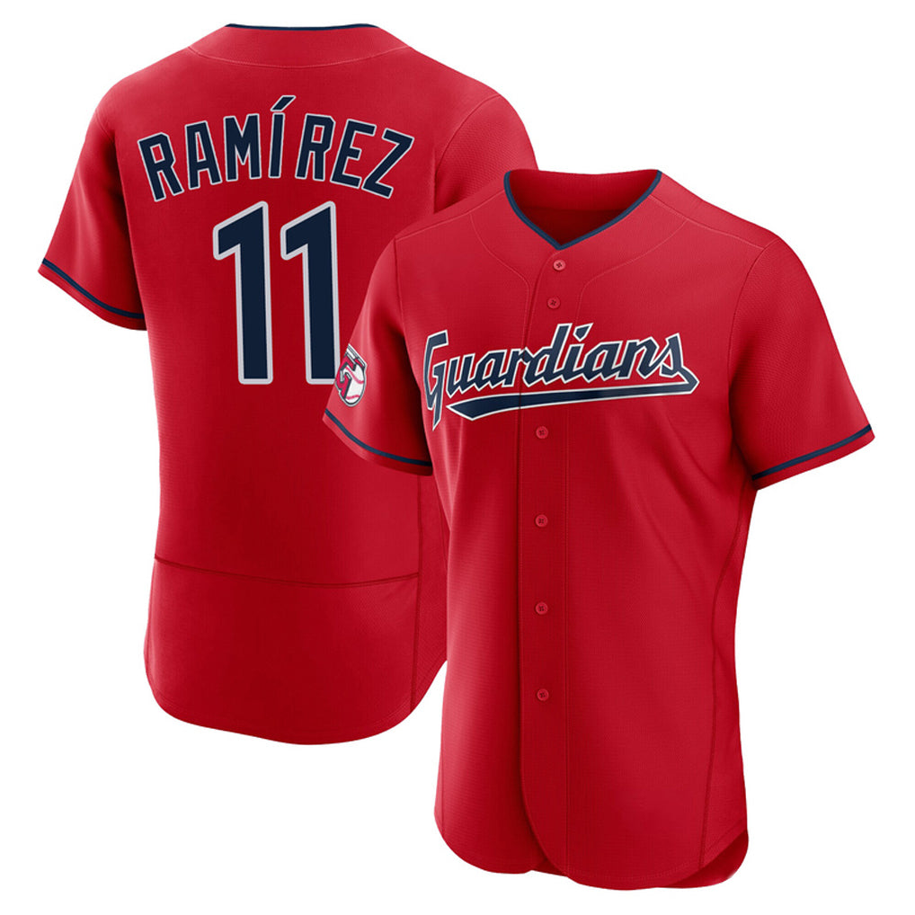 C.Guardians #11 Jose Ramirez Player Red Limited Elite Home Fdoa Stitched Jerseys