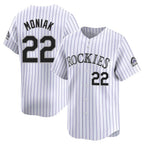 C.Rockies #22 Mickey Moniak Player White Limited Home Fdoa Stitched Jerseys
