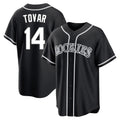 C.Rockies #14 Ezequiel Tovar Player Black Fashion Out Home Game Fdoa Stitched Jerseys