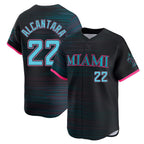M.Marlins #22 Sandy Alcantara Player Black City Connect Home Limited Fdoa Stitched Jerseys