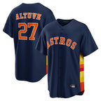 H.Astros #27 Jose Altuve Player Navy Home Game Fdoa Stitched Jerseys