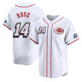 C.Reds #14 Pete Rose Player White Speedway Classic Home Limited Fdoa Stitched Jerseys