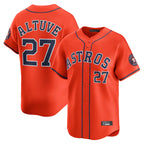 H.Astros #27 Jose Altuve Player Orange Home Limited Fdoa Stitched Jerseys