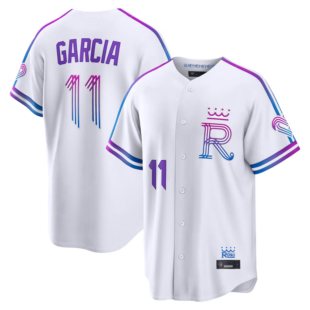 KC.Royals #11 Maikel Garcia Player White 2026 City Connect Limited Home Fdoa Stitched Jerseys
