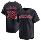 C.Guardians #32 Gavin Williams Player Navy Limited Home Game Fdoa Stitched Jerseys