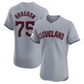 C.Guardians #75 Connor Brogdon Player Gray Road Limited Elite Home Fdoa Stitched Jerseys