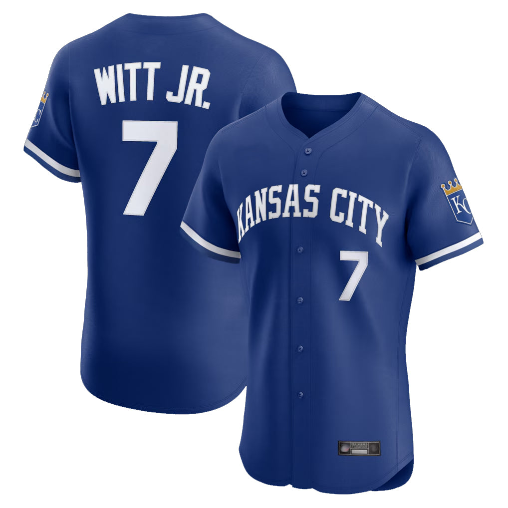 KC.Royals #7 Bobby Witt Jr. Player Royal Limited Elite Home Fdoa Stitched Jerseys