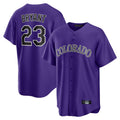C.Rockies #23 Kris Bryant Player Purple Game Home Fdoa Stitched Jerseys