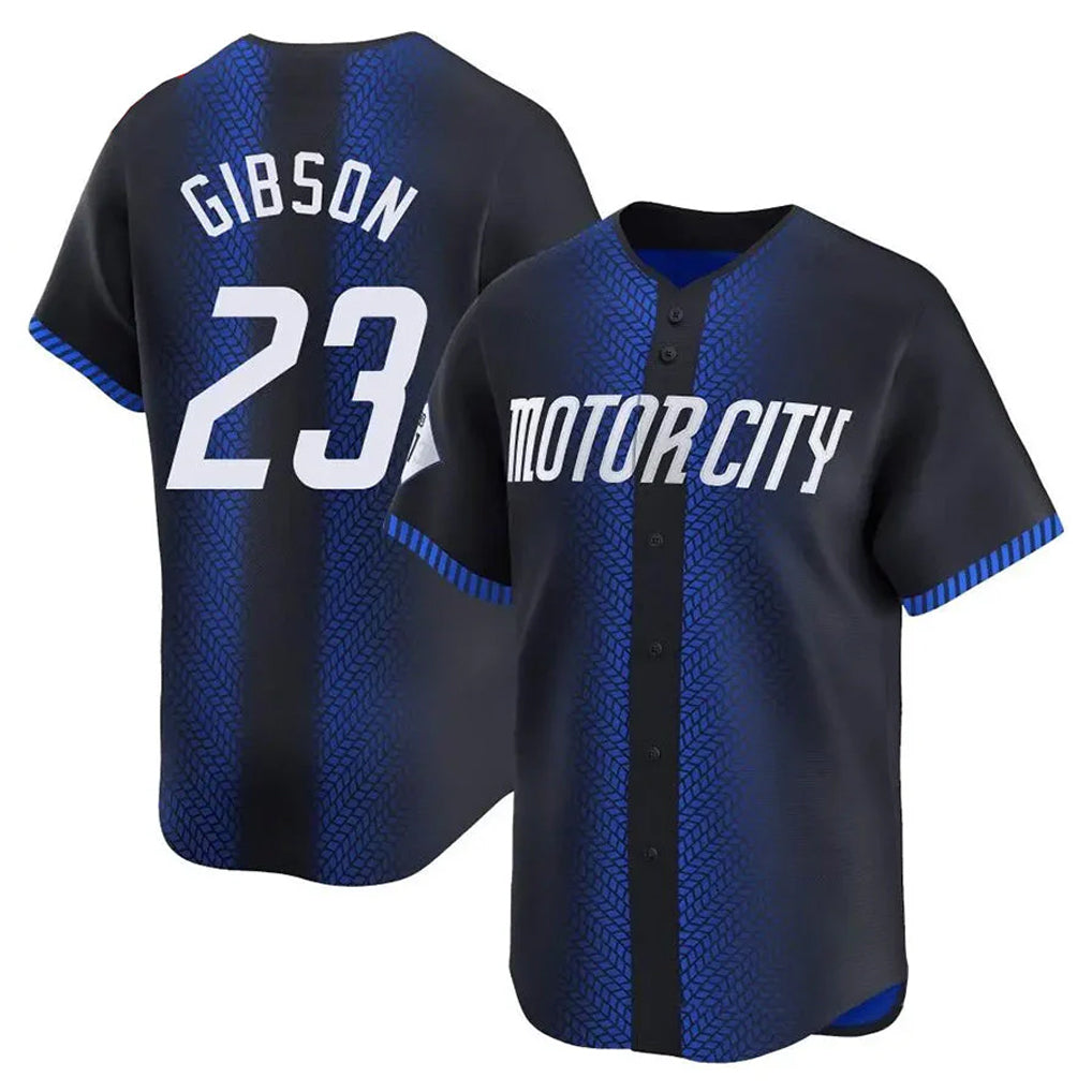 D.Tigers #23 Kirk Gibson Player Navy City Connect Home Limited Fdoa Stitched Jerseys