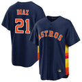 H.Astros #21 Yainer Diaz Player Navy Home Game Fdoa Stitched Jerseys