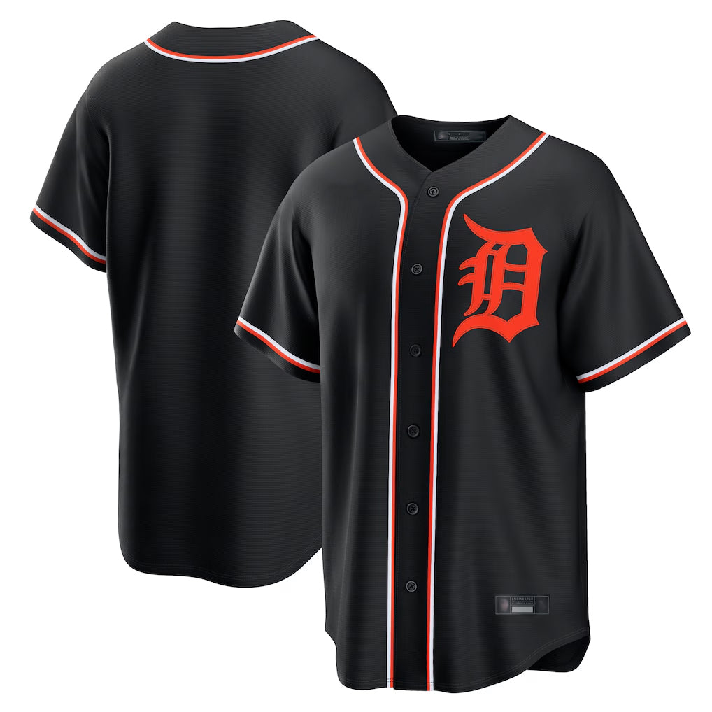 D.Tigers ## Tigers Blank Player Black Fashion Out Home Game Fdoa Stitched Jerseys