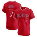 LA.Angels #7 Jo Adell Player Red Home Limited Elite Fdoa Stitched Jerseys