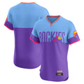 C.Rockies ## Rockies Blank Player Purple-Light Blue City Connect Limited Elite Home T-shirt Fdoa Stitched Jerseys