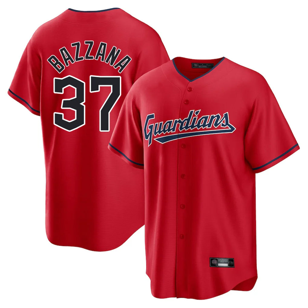 C.Guardians #37 Travis Bazzana Player Red Home Game Fdoa Stitched Jerseys