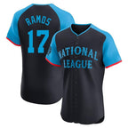 SF.Giants #17 Heliot Ramos Player Navy National League All-Star Home Limited Elite Fdoa Stitched Jerseys