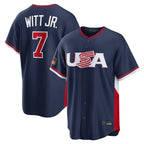 KC.Royals #7 Bobby Witt Jr. Player Navy USA 2026 World Classic Game Fdoa Stitched Jerseys