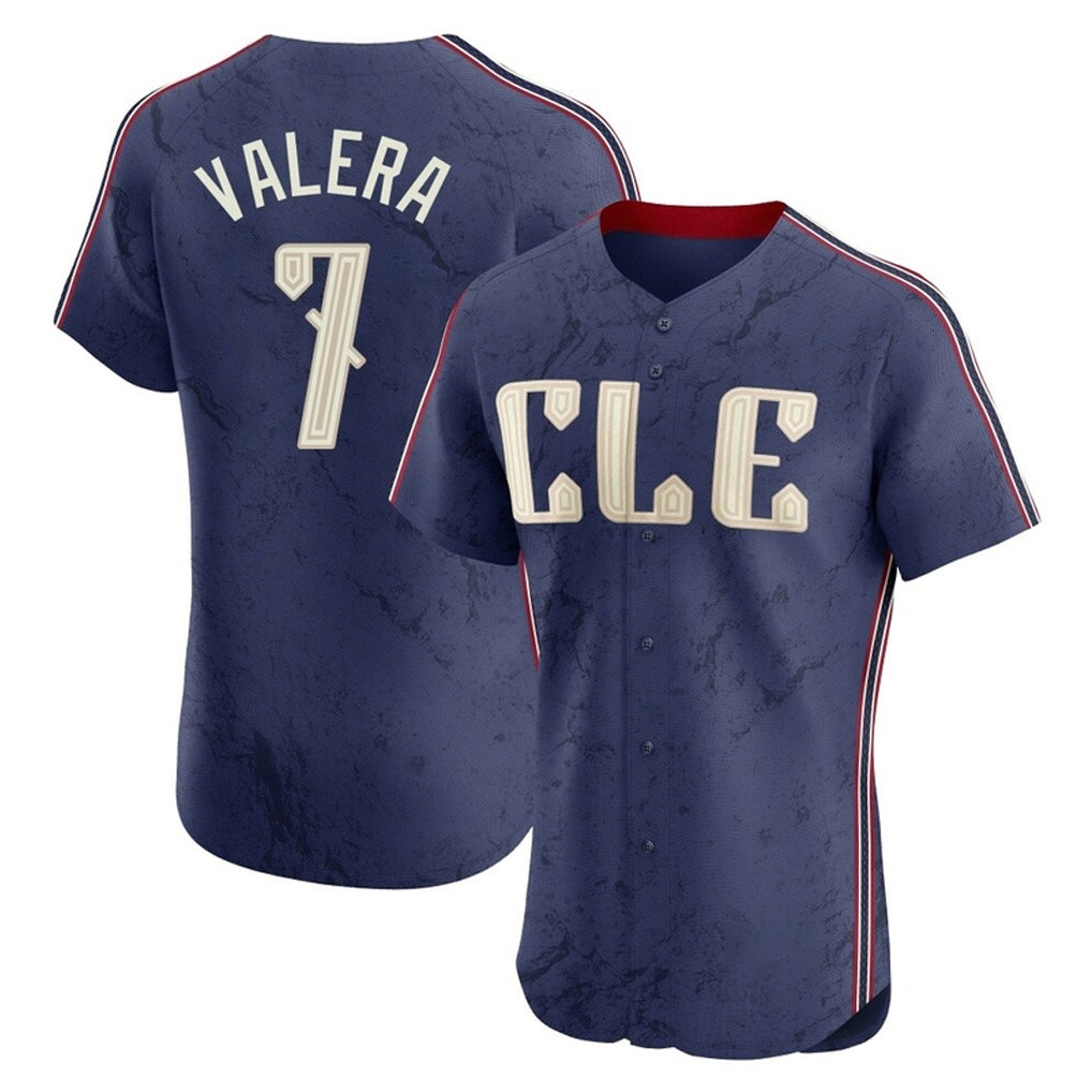 C.Guardians #7 George Valera Player Navy City Connect Limited Elite Home Fdoa Stitched Jerseys