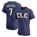 C.Guardians #7 George Valera Player Navy City Connect Limited Elite Home Fdoa Stitched Jerseys
