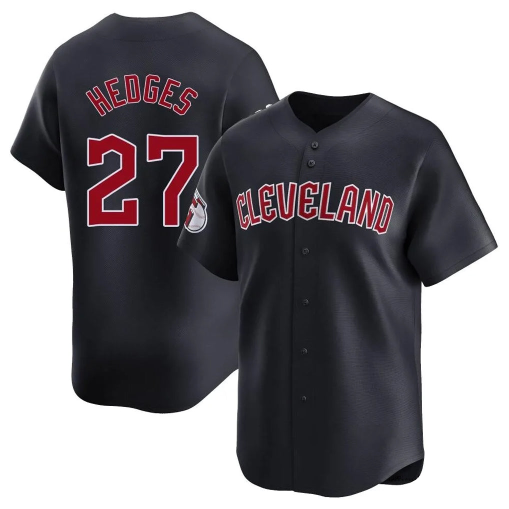 C.Guardians #27 Austin Hedges Player Navy Limited Home Game Fdoa Stitched Jerseys