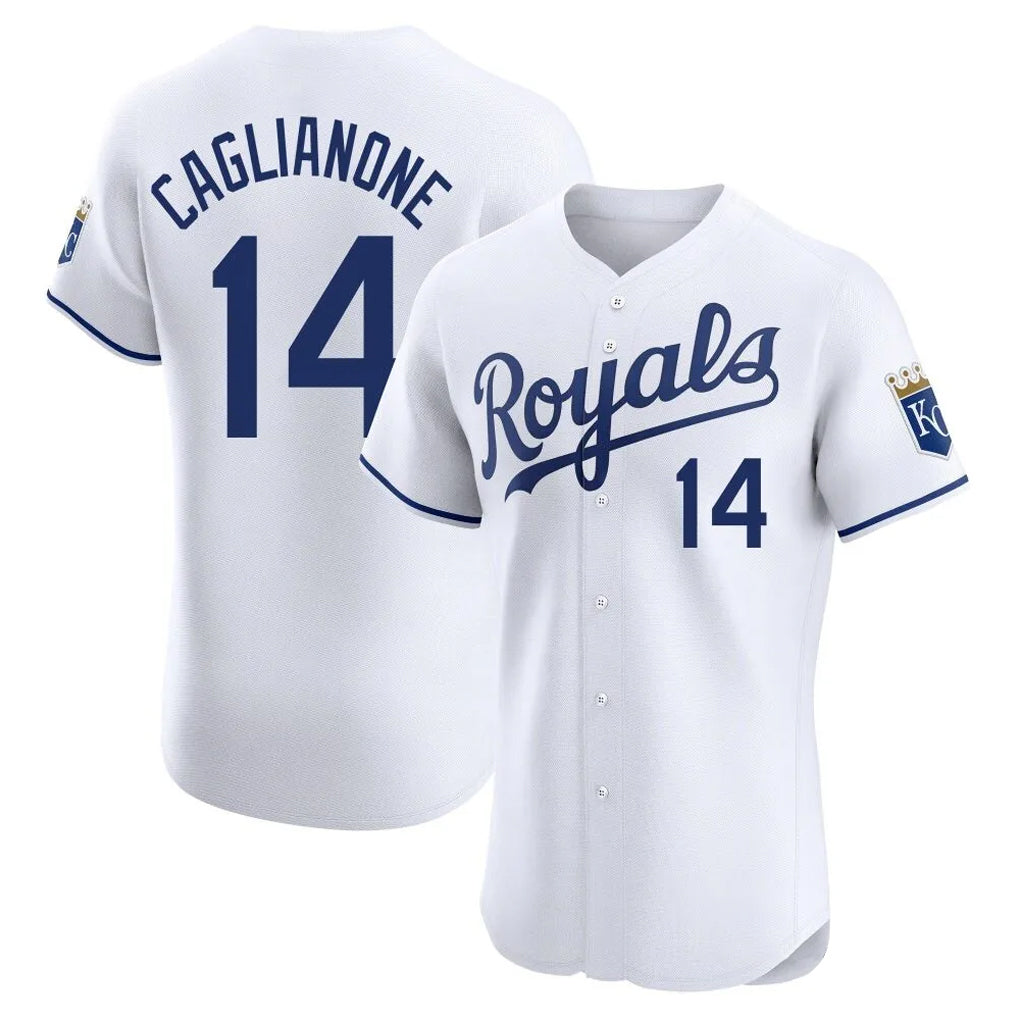 KC.Royals #14 Jac Caglianone Player White Alt Limited Elite Home Fdoa Stitched Jerseys