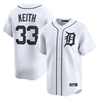 D.Tigers #33 Colt Keith Player White Home Limited Fdoa Stitched Jerseys