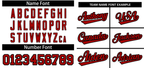 Custom White Red-Black Classic Style Authentic Two-Button Softball Jersey