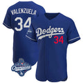 LA.Dodgers #34 Fernando Valenzuela Player Royal World Series Meet Limited Elite Home Fdoa Stitched Jerseys