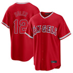 LA.Angels #12 Jorge Soler Player Red Home Game Fdoa Stitched Jerseys