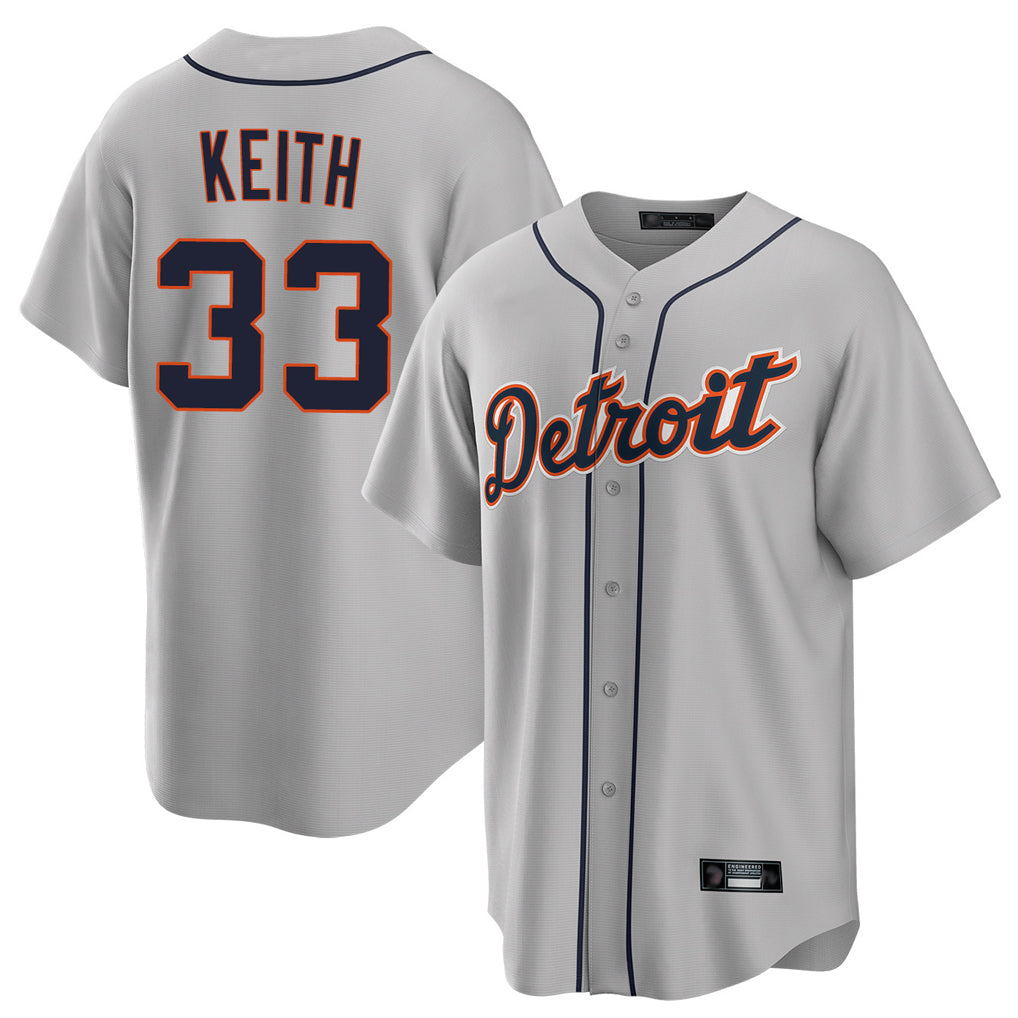 D.Tigers #33 Colt Keith Player Gray Home Game Fdoa Stitched Jerseys