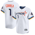 H.Astros #1 Carlos Correa Player White City Connect Limited Home Fdoa Stitched Jerseys