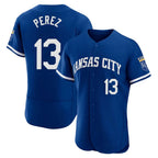 KC.Royals #13 Salvador Perez Player Royal City Connect Limited Elite Home Game Fdoa Stitched Jerseys