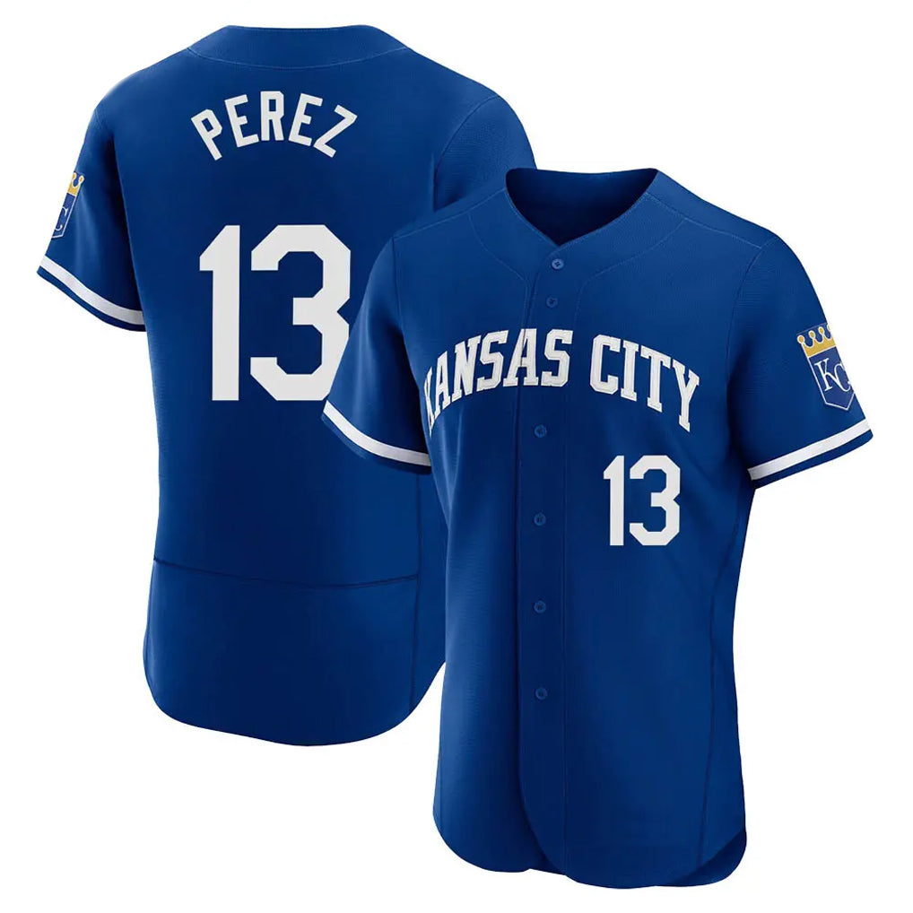 KC.Royals #13 Salvador Perez Player Royal City Connect Limited Elite Home Game Fdoa Stitched Jerseys