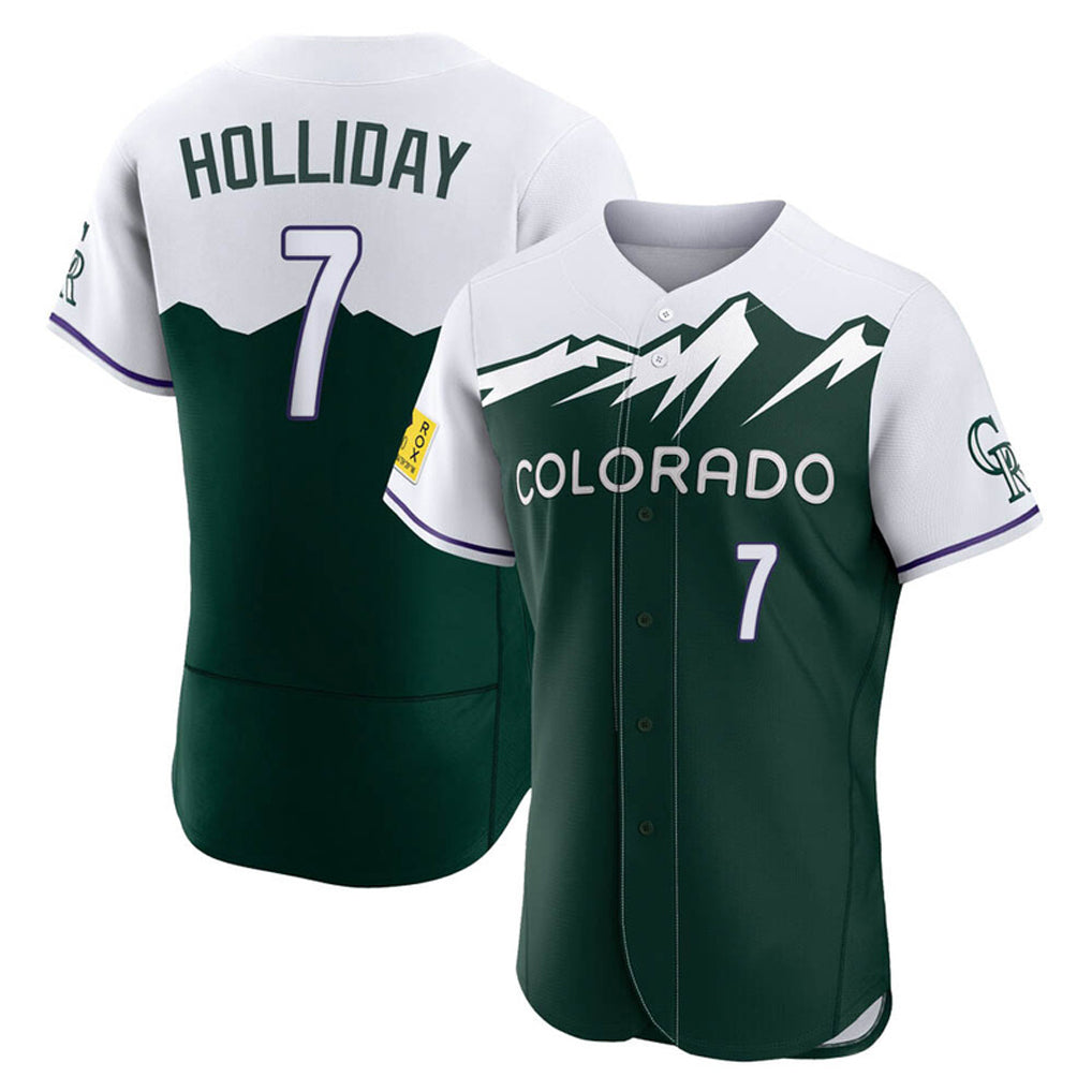 C.Rockies #7 Matt Holliday Player Green City Connect Limited Elite Home Fdoa Stitched Jerseys