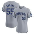 KC.Royals #55 Cole Ragans Player Gray Limited Elite Home Fdoa Stitched Jerseys