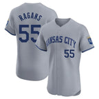 KC.Royals #55 Cole Ragans Player Gray Limited Elite Home Fdoa Stitched Jerseys