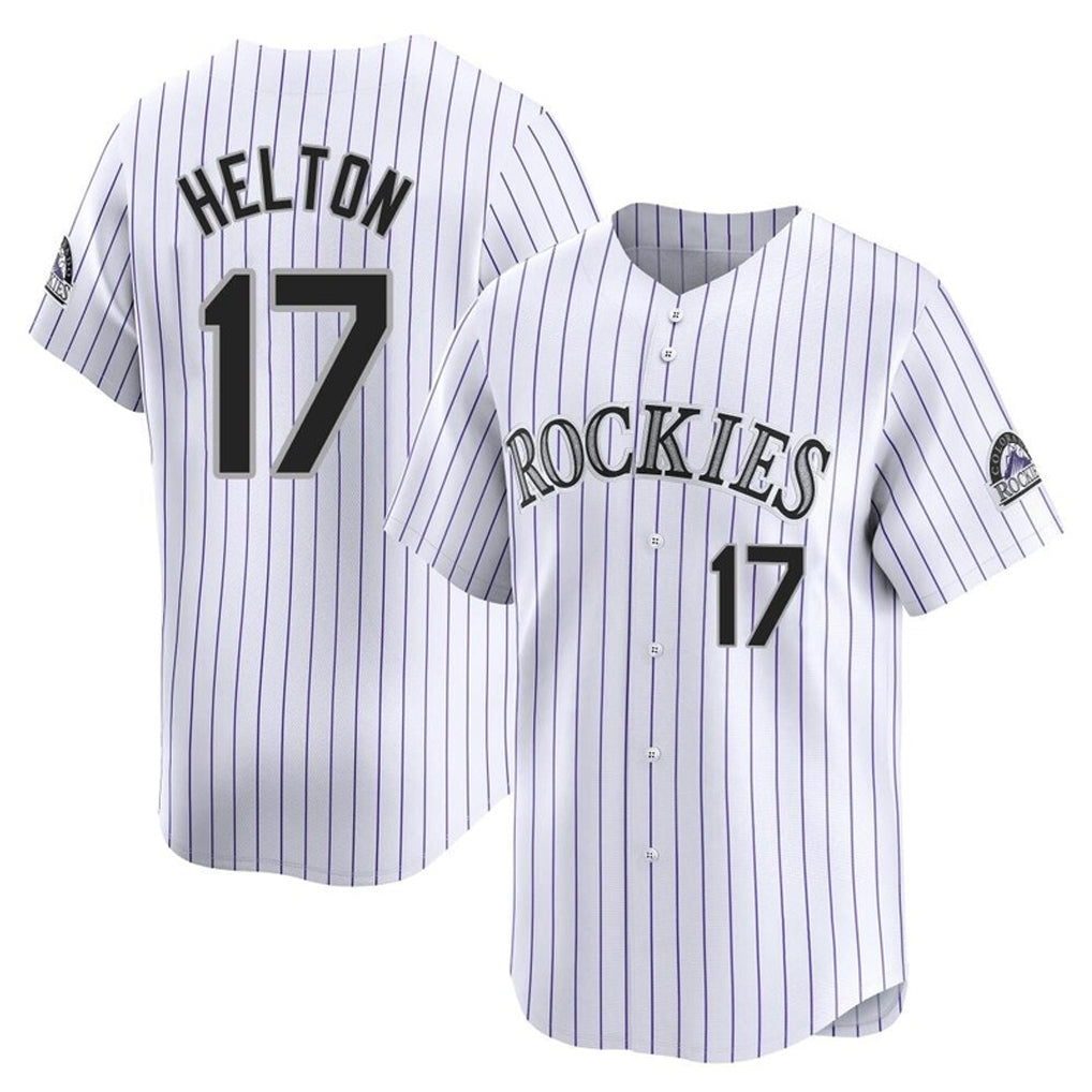 C.Rockies #17 Todd Helton Player White Limited Home Fdoa Stitched Jerseys