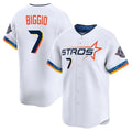 H.Astros #7 Craig Biggio Player White City Connect Limited Home Fdoa Stitched Jerseys