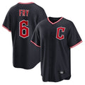 C.Guardians #6 David Fry Player Navy Home Game Fdoa Stitched Jerseys