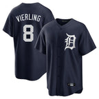 D.Tigers #8 Matt Vierling Player Navy Game Home Fdoa Stitched Jerseys