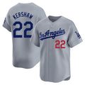 LA.Dodgers #22 Clayton Kershaw Player Gray Limited Home Fdoa Stitched Jerseys