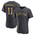 C.Guardians #11 Jose Ramirez Player Charcoal All-Star Limited Elite Home Fdoa Stitched Jerseys
