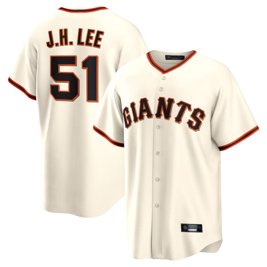 SF.Giants #51 Jung Hoo Lee Player Cream Home Game Fdoa Stitched Jerseys