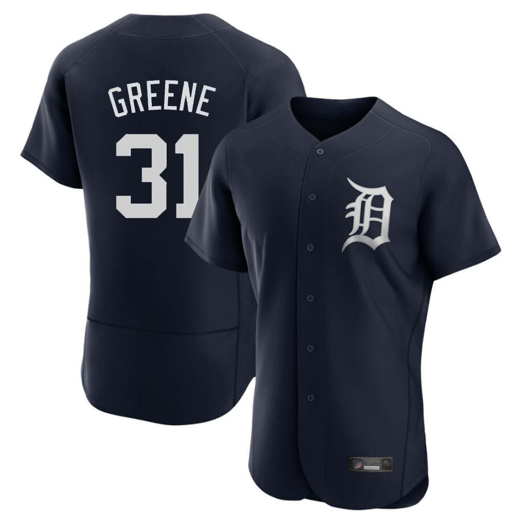 D.Tigers #31 Riley Greene Player Navy Limited Elite Home Fdoa Stitched Jerseys