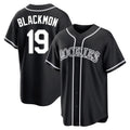 C.Rockies #19 Charlie Blackmon Player Black Fashion Out Home Game Fdoa Stitched Jerseys