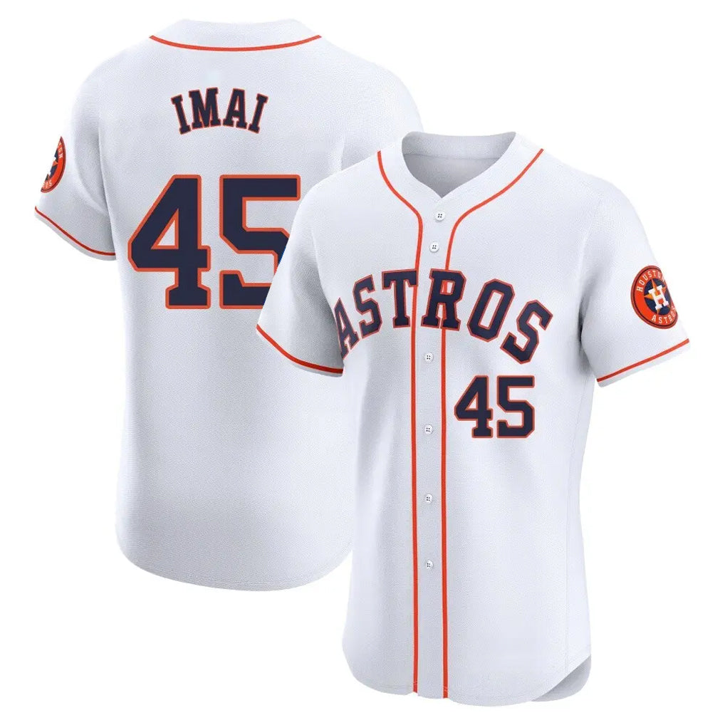 H.Astros #45 Tatsuya Imai Player White Limited Elite Home Fdoa Stitched Jerseys