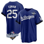 LA.Dodgers #25 Tommy Edman Player Royal World Series City Connect Home Game Fdoa Stitched Jerseys