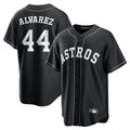 H.Astros #44 Yordan Alvarez Player Black Home Game Fdoa Stitched Jerseys