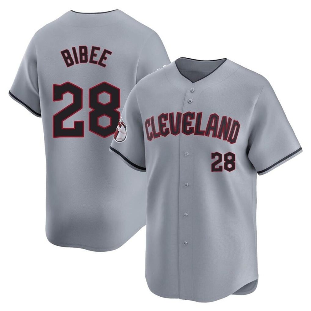 C.Guardians #28 Tanner Bibee Player Gray Road Limited Home Fdoa Stitched Jerseys