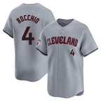 C.Guardians #4 Brayan Rocchio Player Gray Road Limited Home Fdoa Stitched Jerseys