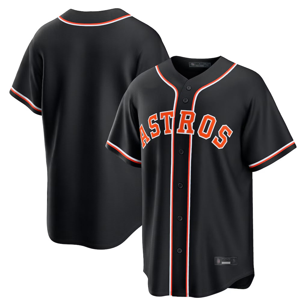 H.Astros ## Astros Blank Player Black Fashion Out Home Game Fdoa Stitched Jerseys